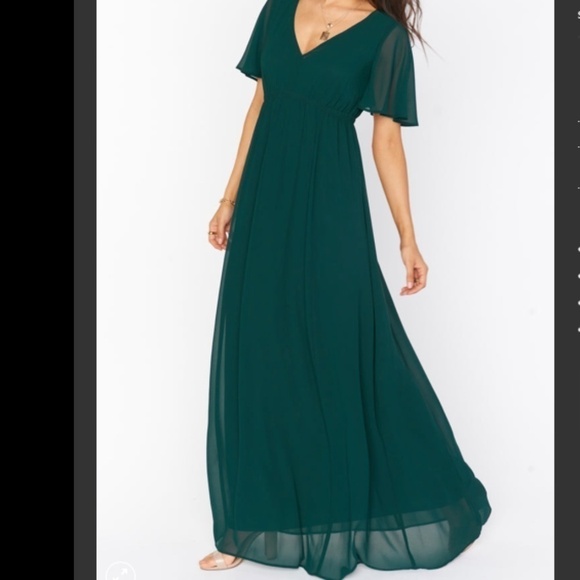 Show Me Your Mumu Emily Empire Bridesmaid Bridal Chic Flowy Gown • size Small - Picture 1 of 6
